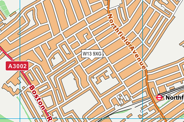 W13 9XG map - OS VectorMap District (Ordnance Survey) W13 9XG map - OS VectorMap District (Ordnance Survey)