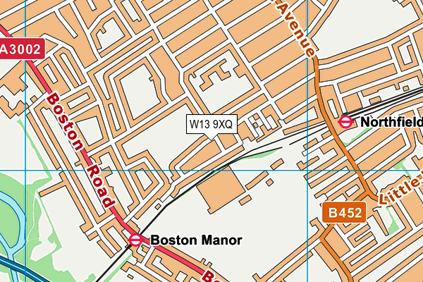 W13 9XQ map - OS VectorMap District (Ordnance Survey) W13 9XQ map - OS VectorMap District (Ordnance Survey)