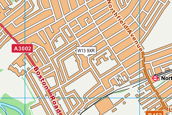 W13 9XR map - OS VectorMap District (Ordnance Survey) W13 9XR map - OS VectorMap District (Ordnance Survey)
