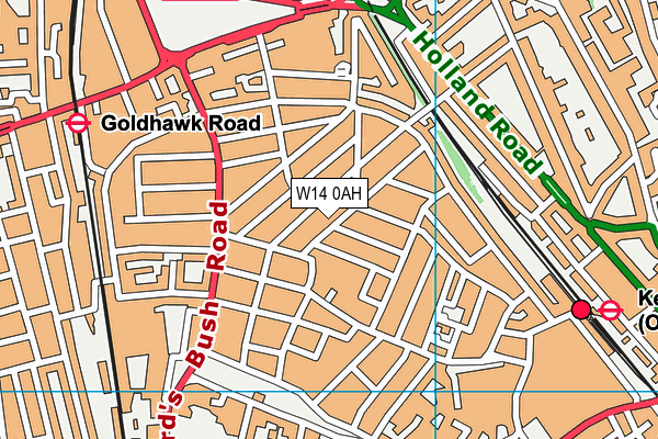 W14 0AH map - OS VectorMap District (Ordnance Survey) W14 0AH map - OS VectorMap District (Ordnance Survey)