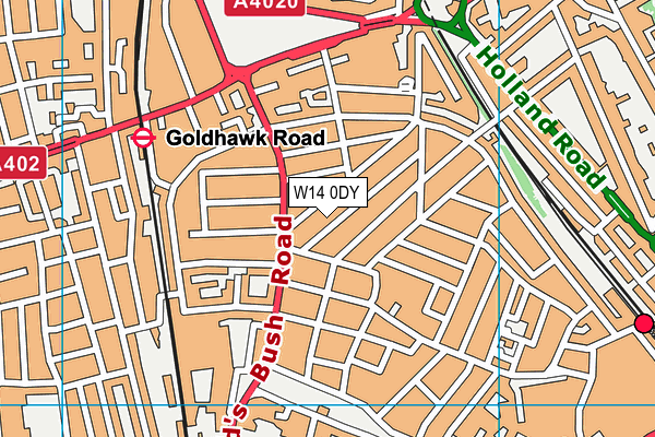 W14 0DY map - OS VectorMap District (Ordnance Survey) W14 0DY map - OS VectorMap District (Ordnance Survey)
