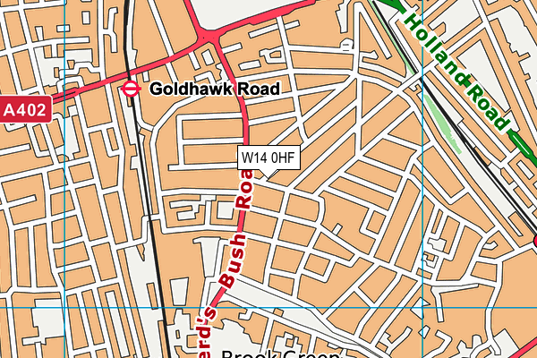 W14 0HF map - OS VectorMap District (Ordnance Survey) W14 0HF map - OS VectorMap District (Ordnance Survey)