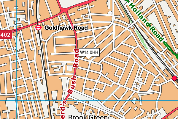 W14 0HH map - OS VectorMap District (Ordnance Survey) W14 0HH map - OS VectorMap District (Ordnance Survey)