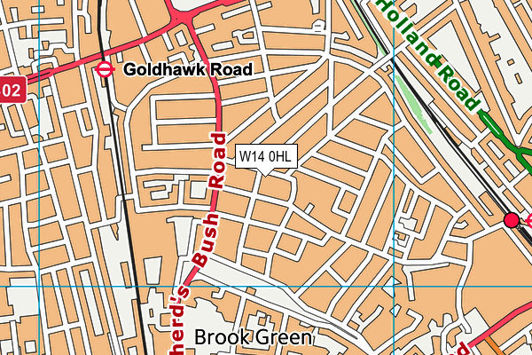 W14 0HL map - OS VectorMap District (Ordnance Survey) W14 0HL map - OS VectorMap District (Ordnance Survey)