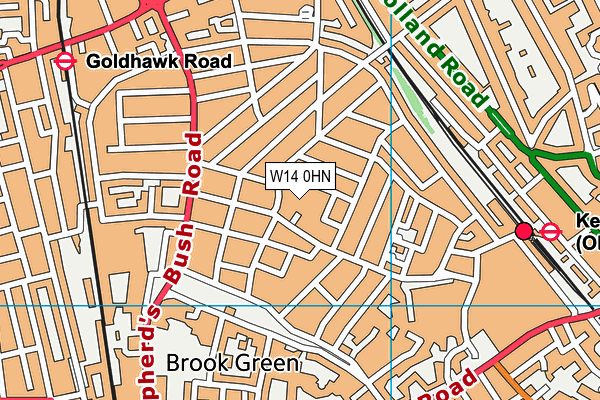 W14 0HN map - OS VectorMap District (Ordnance Survey) W14 0HN map - OS VectorMap District (Ordnance Survey)