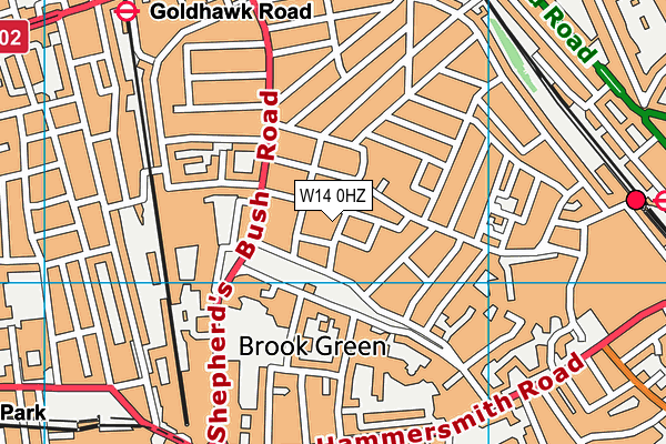 W14 0HZ map - OS VectorMap District (Ordnance Survey) W14 0HZ map - OS VectorMap District (Ordnance Survey)