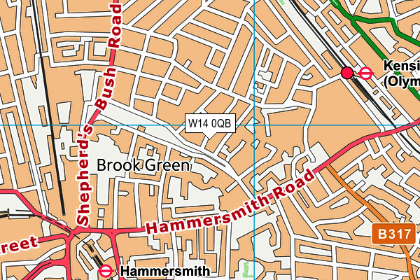 W14 0QB map - OS VectorMap District (Ordnance Survey) W14 0QB map - OS VectorMap District (Ordnance Survey)