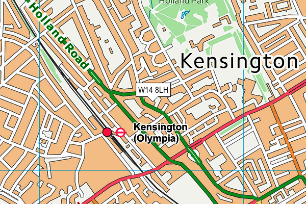 W14 8LH map - OS VectorMap District (Ordnance Survey) W14 8LH map - OS VectorMap District (Ordnance Survey)