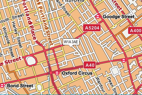 W1A 3AE map - OS VectorMap District (Ordnance Survey) W1A 3AE map - OS VectorMap District (Ordnance Survey)