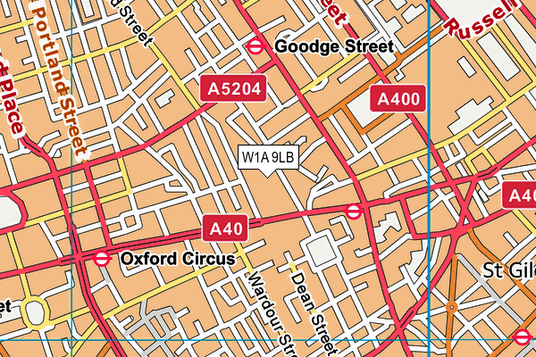W1A 9LB map - OS VectorMap District (Ordnance Survey) W1A 9LB map - OS VectorMap District (Ordnance Survey)