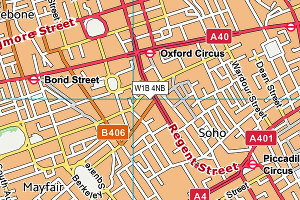 W1B 4NB map - OS VectorMap District (Ordnance Survey) W1B 4NB map - OS VectorMap District (Ordnance Survey)