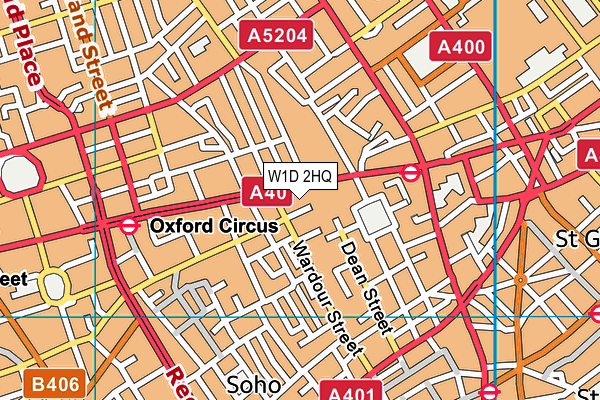 W1D 2HQ map - OS VectorMap District (Ordnance Survey) W1D 2HQ map - OS VectorMap District (Ordnance Survey)