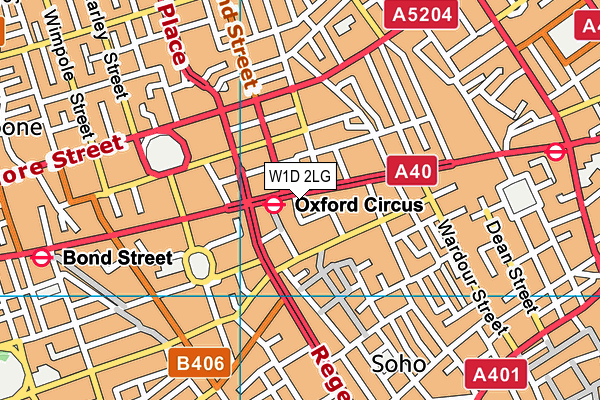 W1D 2LG map - OS VectorMap District (Ordnance Survey) W1D 2LG map - OS VectorMap District (Ordnance Survey)