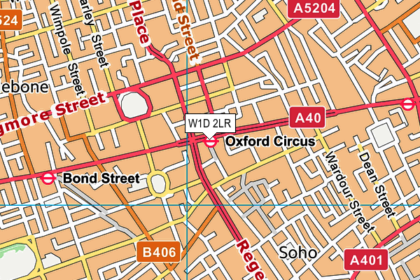 W1D 2LR map - OS VectorMap District (Ordnance Survey) W1D 2LR map - OS VectorMap District (Ordnance Survey)