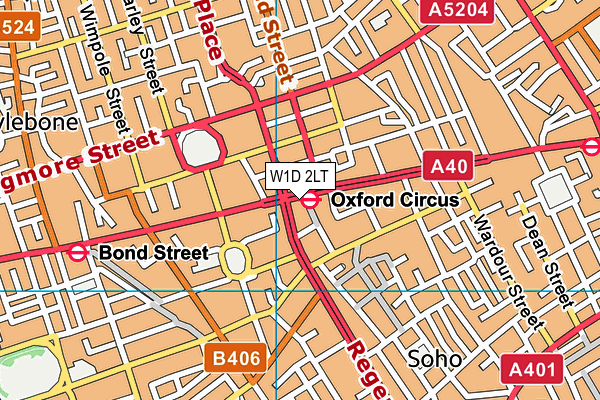 W1D 2LT map - OS VectorMap District (Ordnance Survey) W1D 2LT map - OS VectorMap District (Ordnance Survey)