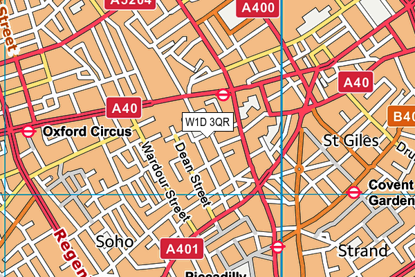 W1D 3QR map - OS VectorMap District (Ordnance Survey) W1D 3QR map - OS VectorMap District (Ordnance Survey)