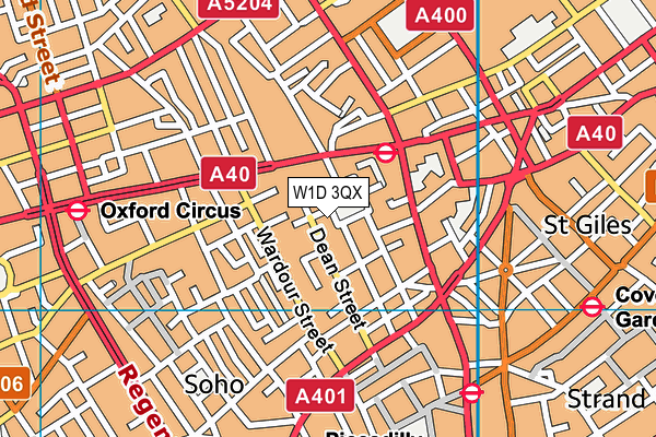 W1D 3QX map - OS VectorMap District (Ordnance Survey) W1D 3QX map - OS VectorMap District (Ordnance Survey)