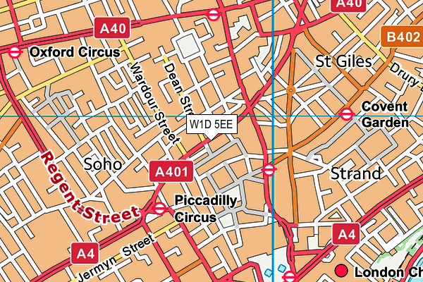 W1D 5EE map - OS VectorMap District (Ordnance Survey) W1D 5EE map - OS VectorMap District (Ordnance Survey)