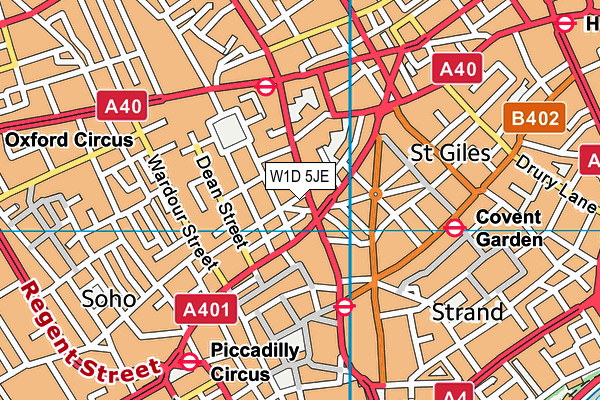 W1D 5JE map - OS VectorMap District (Ordnance Survey) W1D 5JE map - OS VectorMap District (Ordnance Survey)