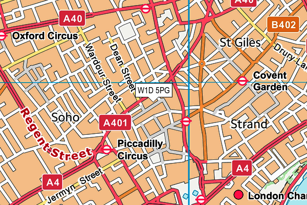 W1D 5PG map - OS VectorMap District (Ordnance Survey) W1D 5PG map - OS VectorMap District (Ordnance Survey)