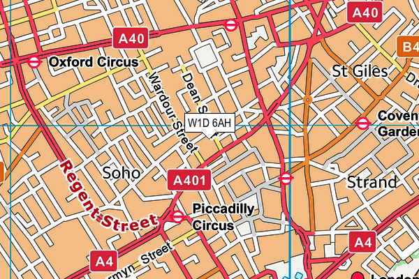 W1D 6AH map - OS VectorMap District (Ordnance Survey) W1D 6AH map - OS VectorMap District (Ordnance Survey)