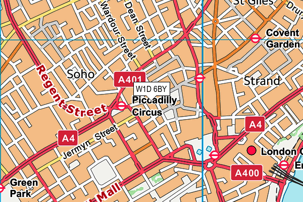W1D 6BY map - OS VectorMap District (Ordnance Survey) W1D 6BY map - OS VectorMap District (Ordnance Survey)