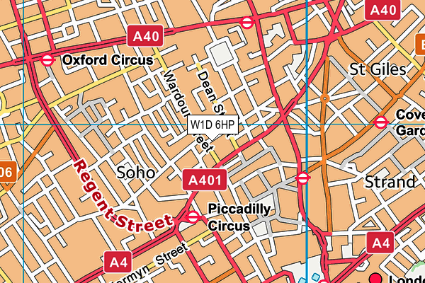 W1D 6HP map - OS VectorMap District (Ordnance Survey) W1D 6HP map - OS VectorMap District (Ordnance Survey)