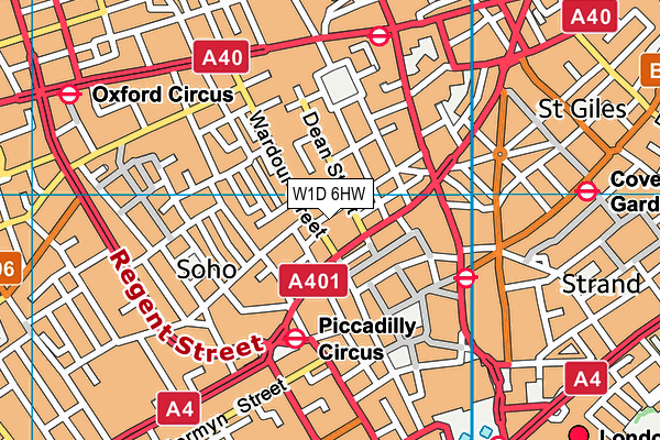 W1D 6HW map - OS VectorMap District (Ordnance Survey) W1D 6HW map - OS VectorMap District (Ordnance Survey)