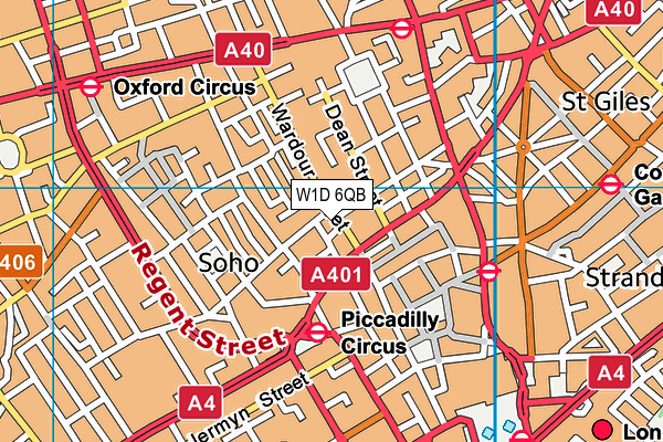 W1D 6QB map - OS VectorMap District (Ordnance Survey) W1D 6QB map - OS VectorMap District (Ordnance Survey)