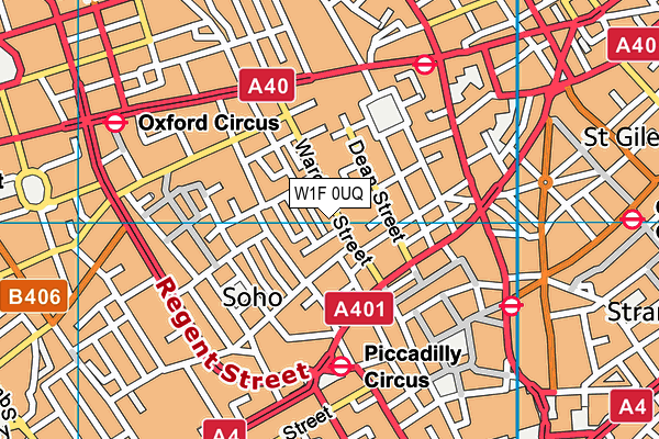 W1F 0UQ map - OS VectorMap District (Ordnance Survey) W1F 0UQ map - OS VectorMap District (Ordnance Survey)