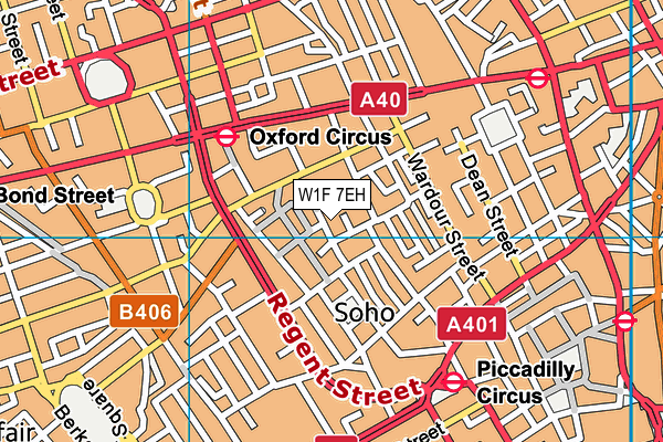 W1F 7EH map - OS VectorMap District (Ordnance Survey) W1F 7EH map - OS VectorMap District (Ordnance Survey)