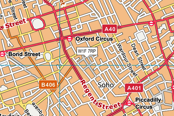 W1F 7RP map - OS VectorMap District (Ordnance Survey) W1F 7RP map - OS VectorMap District (Ordnance Survey)