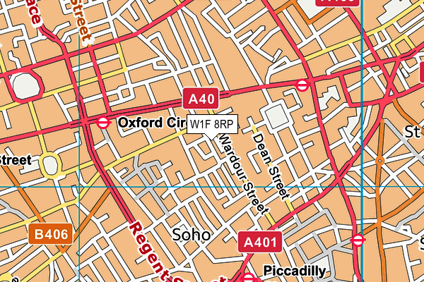W1F 8RP map - OS VectorMap District (Ordnance Survey) W1F 8RP map - OS VectorMap District (Ordnance Survey)