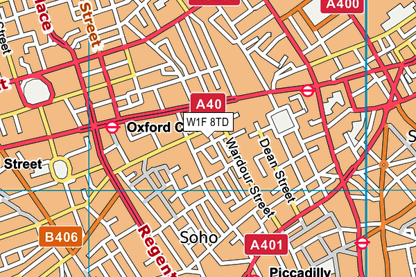 W1F 8TD map - OS VectorMap District (Ordnance Survey) W1F 8TD map - OS VectorMap District (Ordnance Survey)