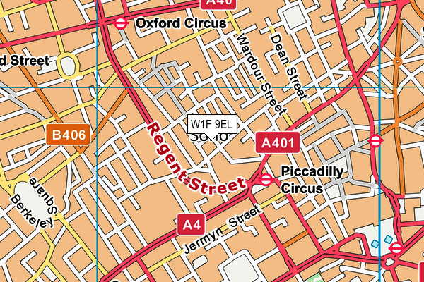 W1F 9EL map - OS VectorMap District (Ordnance Survey) W1F 9EL map - OS VectorMap District (Ordnance Survey)
