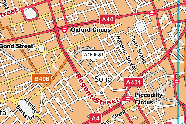 W1F 9QU map - OS VectorMap District (Ordnance Survey) W1F 9QU map - OS VectorMap District (Ordnance Survey)