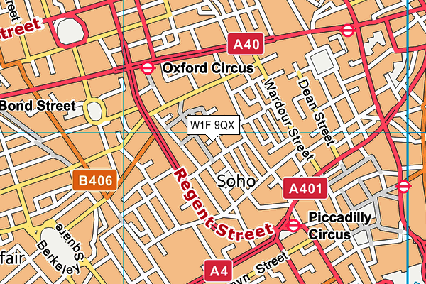 W1F 9QX map - OS VectorMap District (Ordnance Survey) W1F 9QX map - OS VectorMap District (Ordnance Survey)