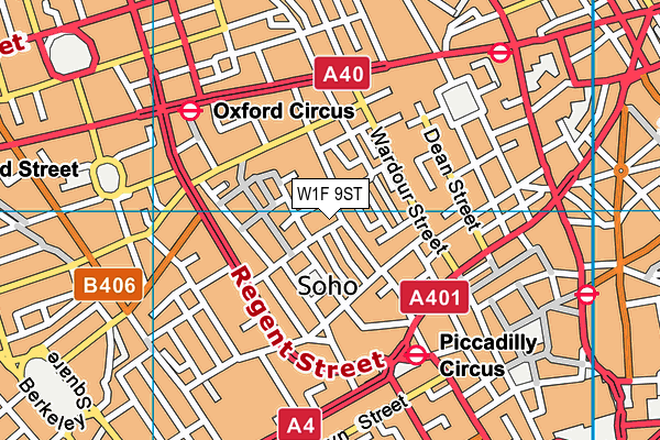 W1F 9ST map - OS VectorMap District (Ordnance Survey) W1F 9ST map - OS VectorMap District (Ordnance Survey)