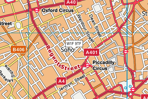 W1F 9TF map - OS VectorMap District (Ordnance Survey) W1F 9TF map - OS VectorMap District (Ordnance Survey)