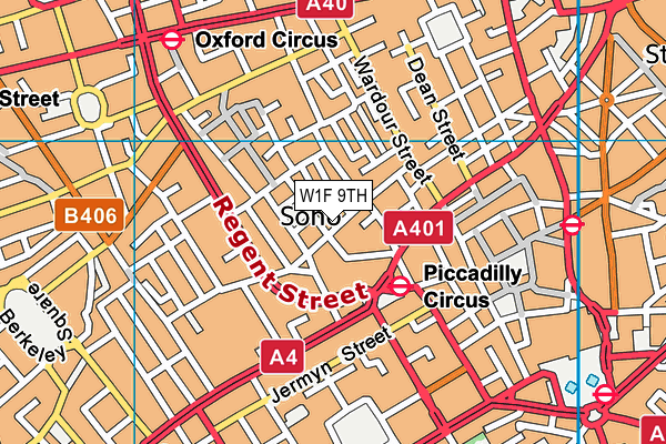 W1F 9TH map - OS VectorMap District (Ordnance Survey) W1F 9TH map - OS VectorMap District (Ordnance Survey)