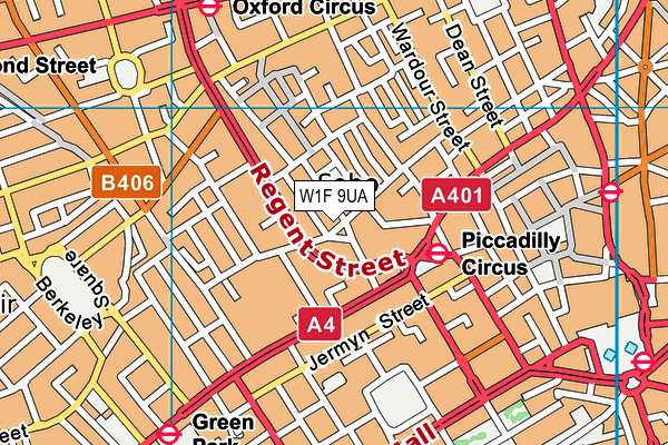 W1F 9UA map - OS VectorMap District (Ordnance Survey) W1F 9UA map - OS VectorMap District (Ordnance Survey)