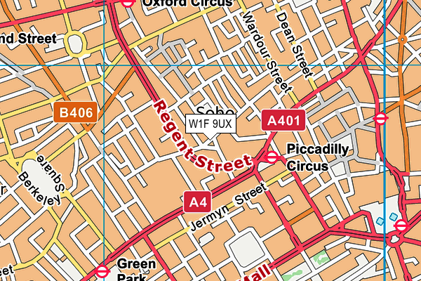 W1F 9UX map - OS VectorMap District (Ordnance Survey) W1F 9UX map - OS VectorMap District (Ordnance Survey)