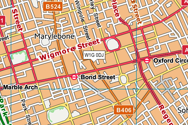W1G 0DJ map - OS VectorMap District (Ordnance Survey) W1G 0DJ map - OS VectorMap District (Ordnance Survey)