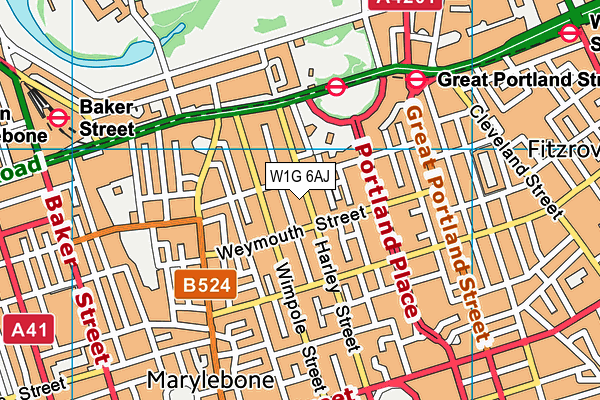 W1G 6AJ map - OS VectorMap District (Ordnance Survey) W1G 6AJ map - OS VectorMap District (Ordnance Survey)