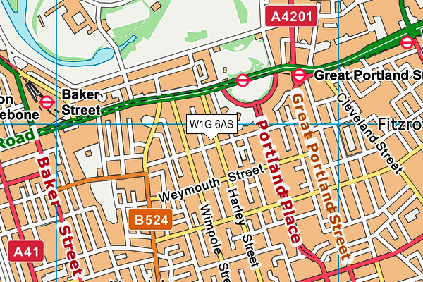 W1G 6AS map - OS VectorMap District (Ordnance Survey) W1G 6AS map - OS VectorMap District (Ordnance Survey)