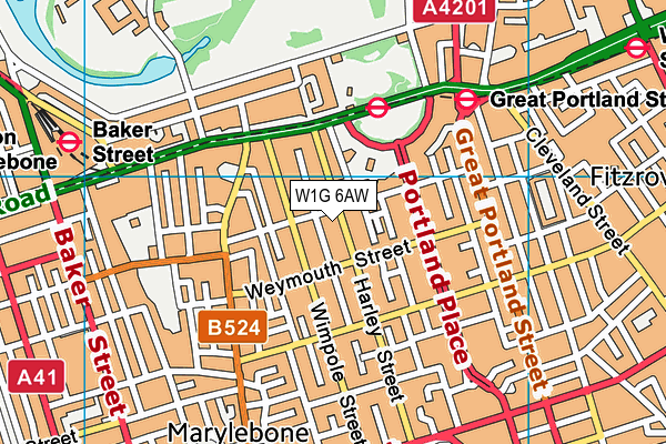 W1G 6AW map - OS VectorMap District (Ordnance Survey) W1G 6AW map - OS VectorMap District (Ordnance Survey)