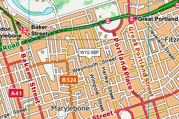 W1G 6BP map - OS VectorMap District (Ordnance Survey) W1G 6BP map - OS VectorMap District (Ordnance Survey)