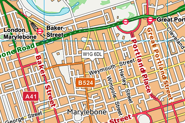 W1G 6DL map - OS VectorMap District (Ordnance Survey) W1G 6DL map - OS VectorMap District (Ordnance Survey)