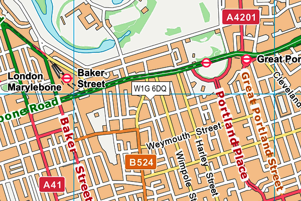 W1G 6DQ map - OS VectorMap District (Ordnance Survey) W1G 6DQ map - OS VectorMap District (Ordnance Survey)