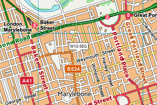 W1G 6EG map - OS VectorMap District (Ordnance Survey) W1G 6EG map - OS VectorMap District (Ordnance Survey)